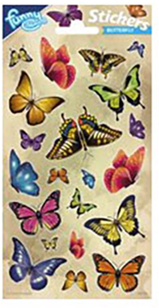 ThimbleToys Stickervel Glitter Vlinders