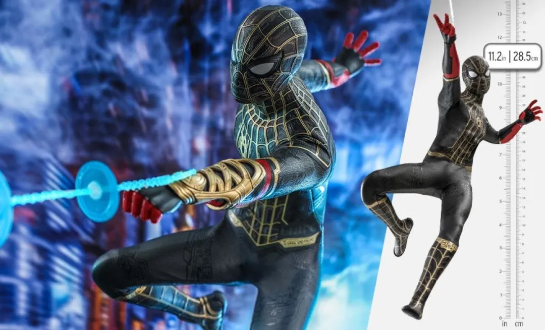Hot Toys Marvel Spider-Man No Way Home Black & Gold 1:6 Figuur