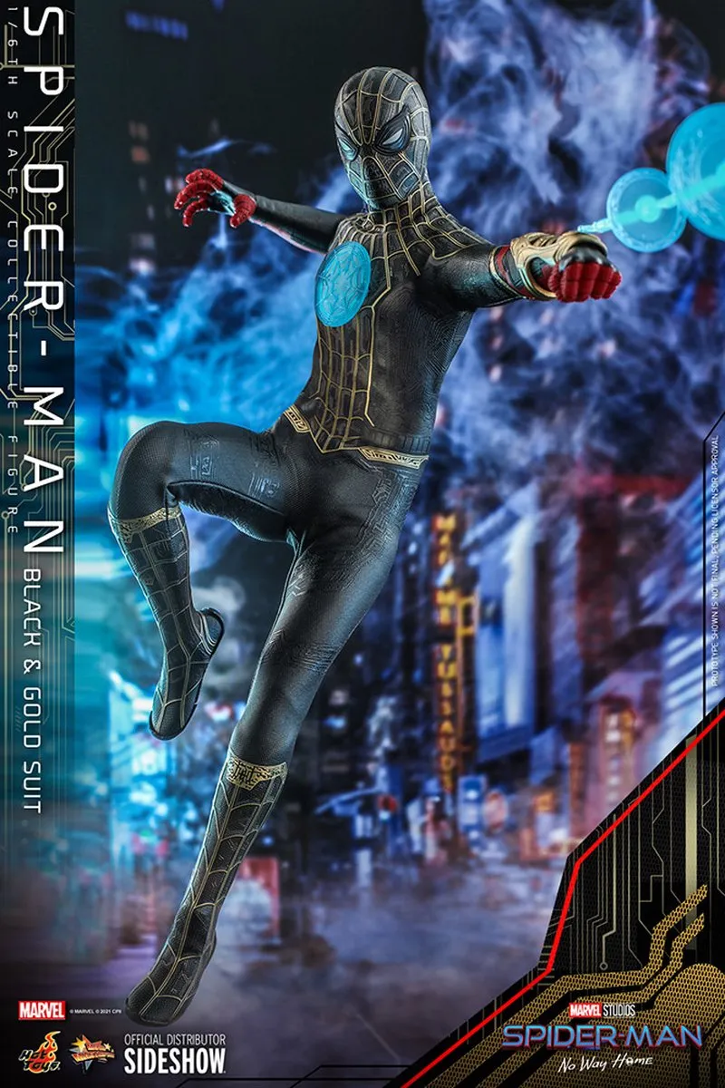 Hot Toys Marvel Spider-Man No Way Home Black & Gold 1:6 Figuur - MPN 908916