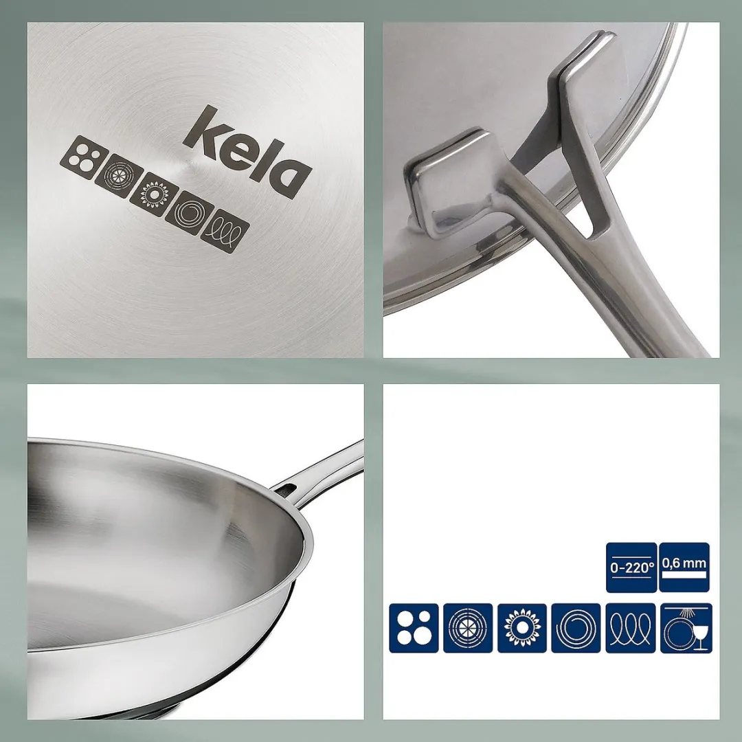 Kela RVS Koekenpan 20 cm - Zilver - afbeelding 6 van 6