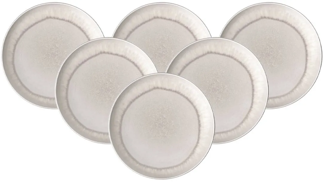 Villeroy & Boch Perlemor Sand Ontbijtborden 6 Stuks - 24cm