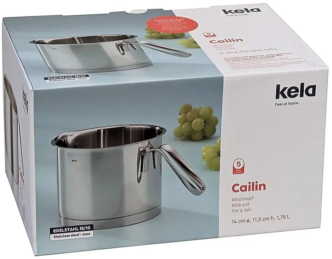 Kela Melkpan 14cm - 1.8L - RVS - Zilver