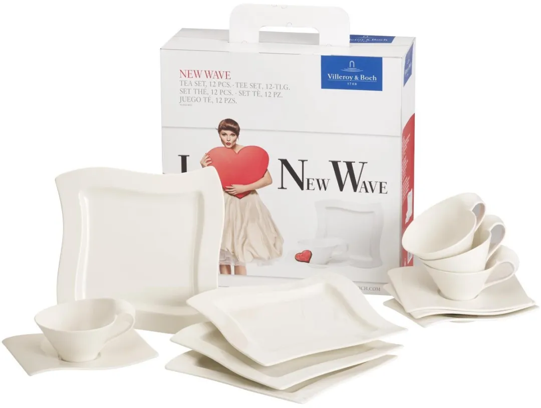 Villeroy & Boch NewWave Teeservice - 12-delig - Wit/Gekleurd