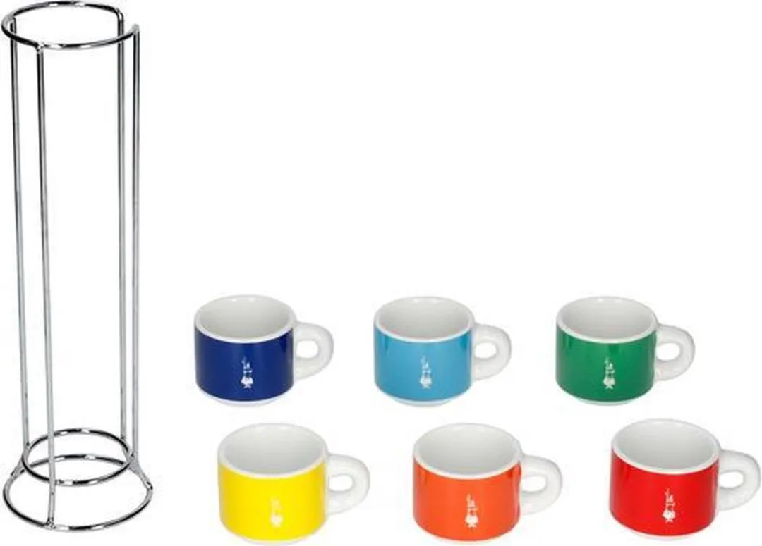 Bialetti Impilabili Di Colori Espresso Kopjes - 6 Stuks - 70ml