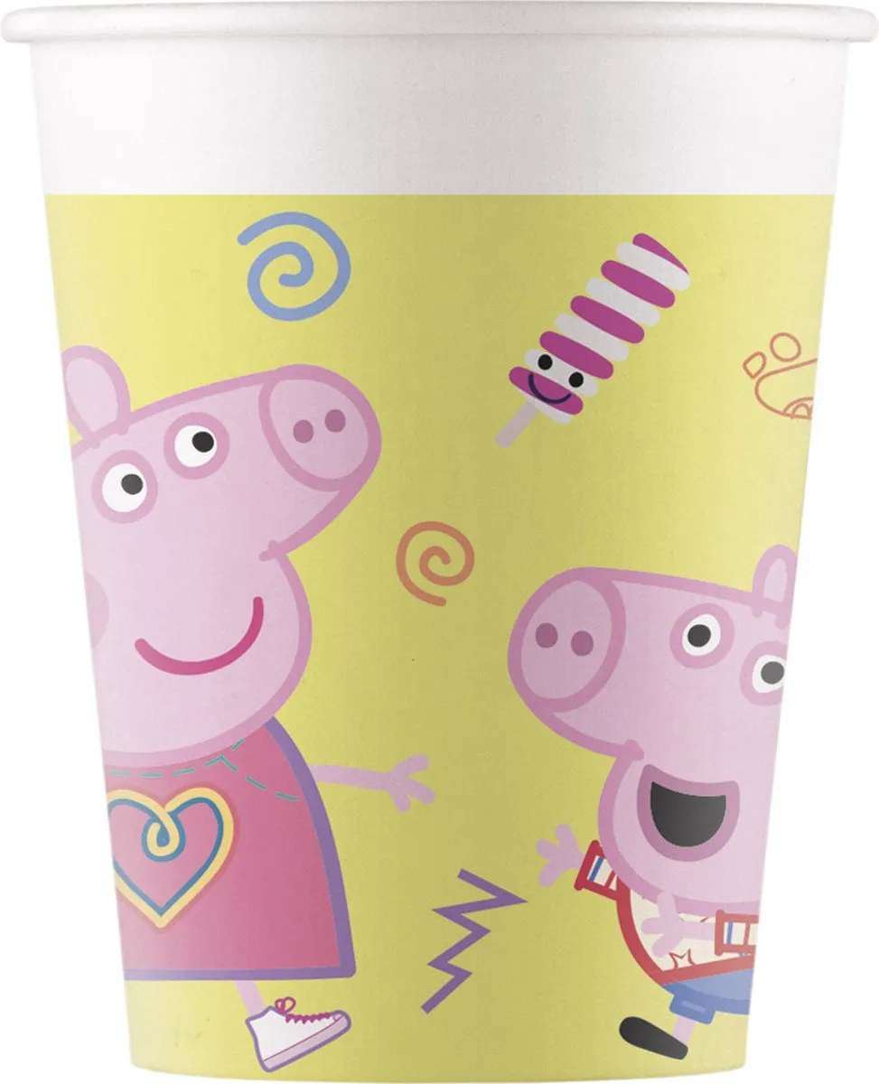 ThimbleToys Peppa Pig Bekers - 8 Stuks (8x1) - 200ml