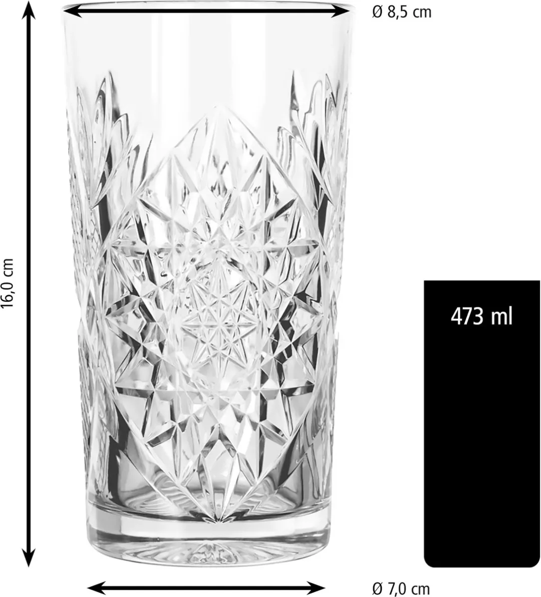 Libbey Hobstar Longdrinkglas 47.3cl - 12 Stuks