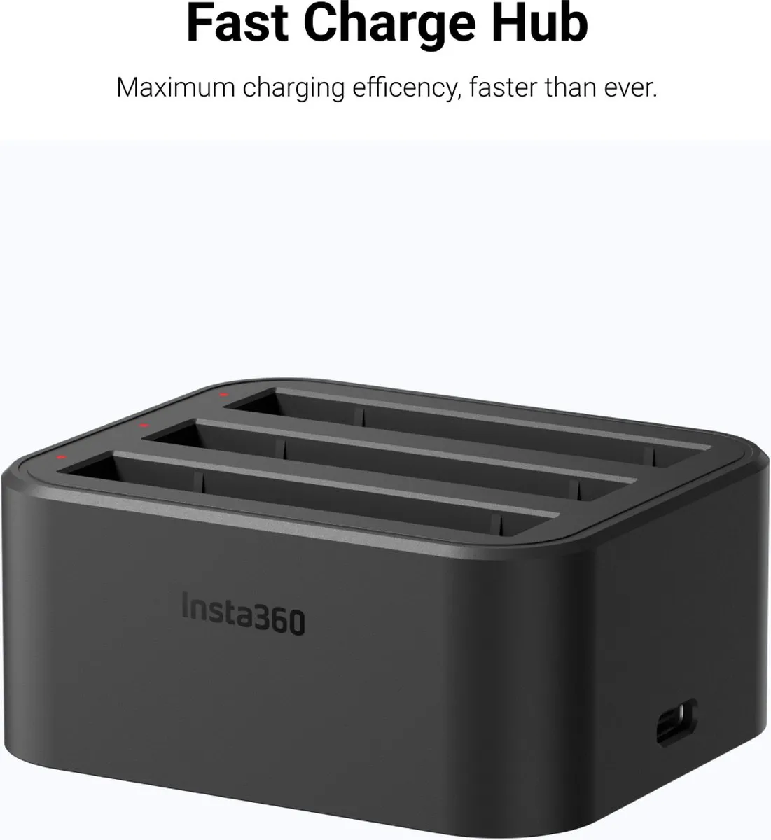 Insta360 X3 Snellader - Zwart - afbeelding 6 van 6