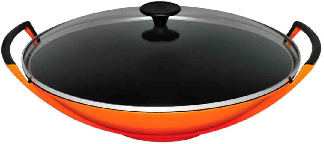 Le Creuset Gietijzeren Wok Oranjerood 36cm