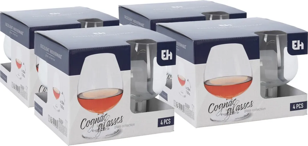 Excellent Houseware Cognacglazen 350ml - 16 Stuks