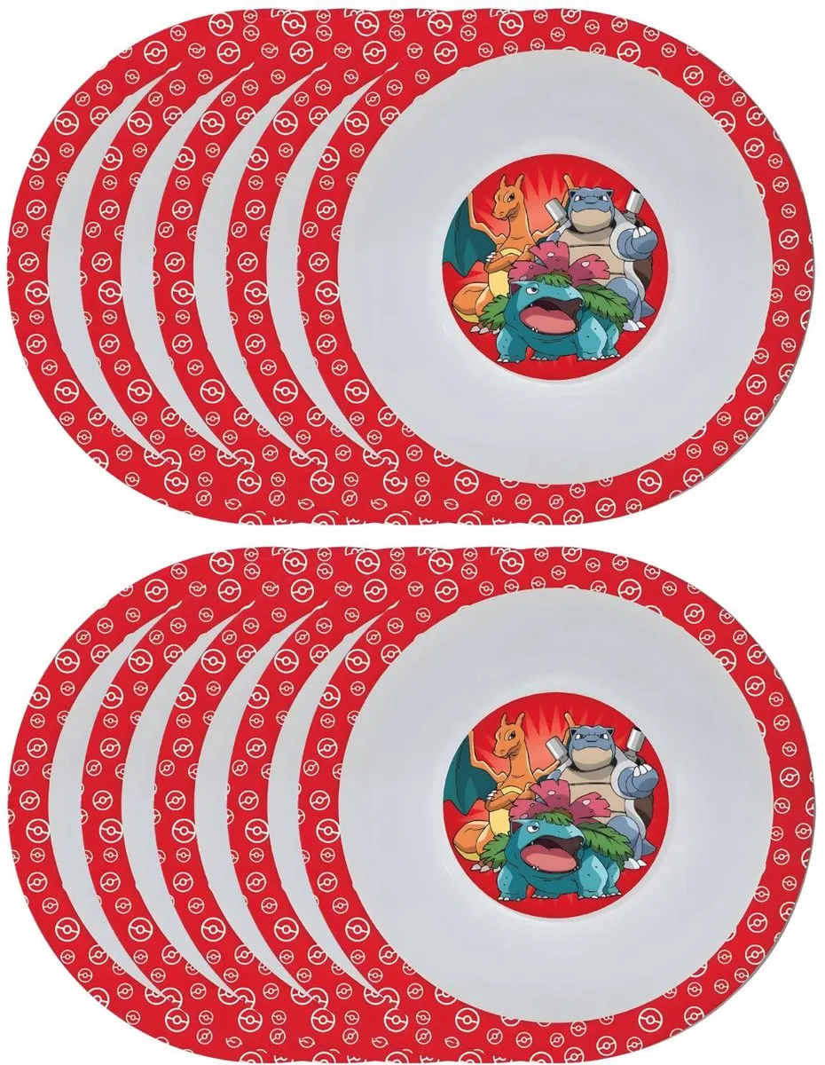 Pokémon Kinderbordje Diep 16cm - Rood