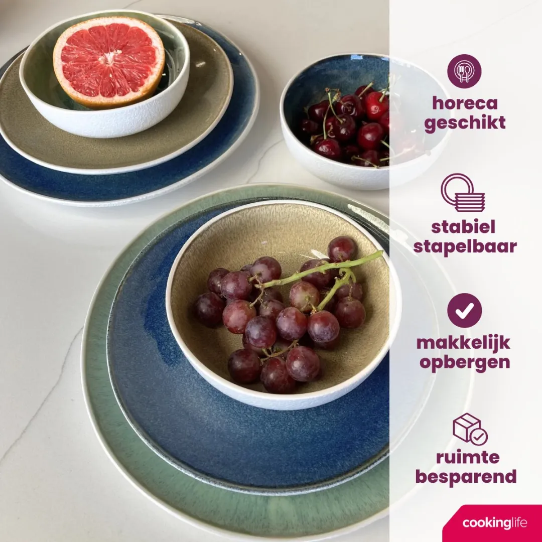 Cookinglife Dinerborden Belize - 6 Stuks Ø25cm - Aardewerk