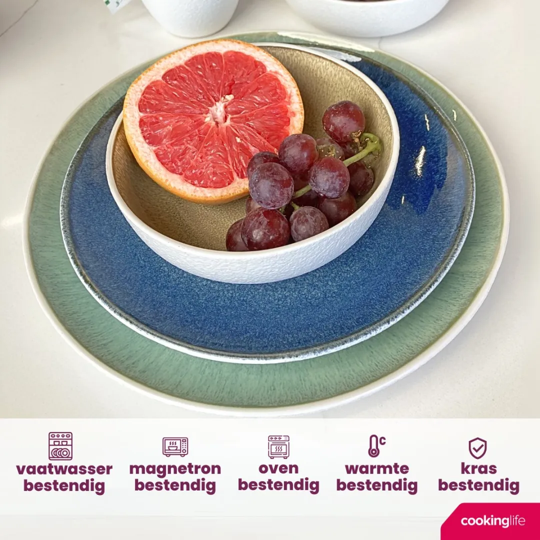 Cookinglife Dinerborden Belize - 6 Stuks Ø25cm - Aardewerk
