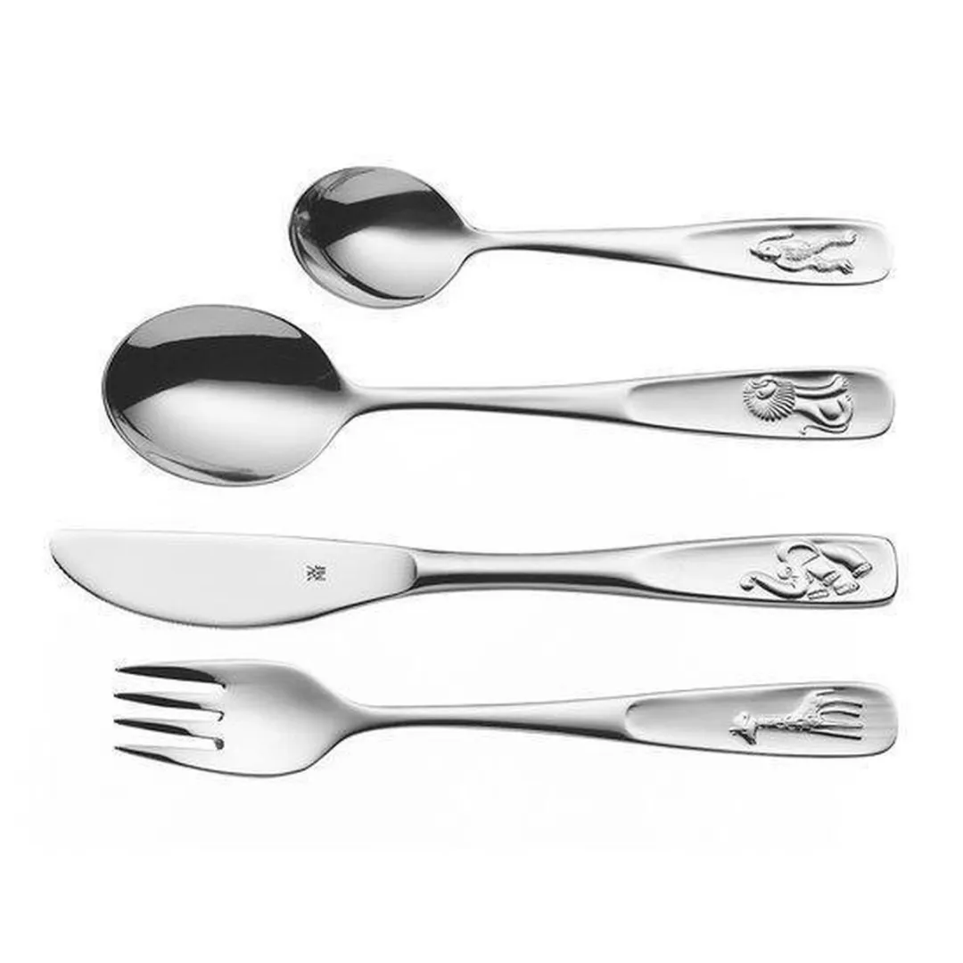 WMF Dieren Kinderbestekset 4-delig - Zilver - afbeelding 6 van 6