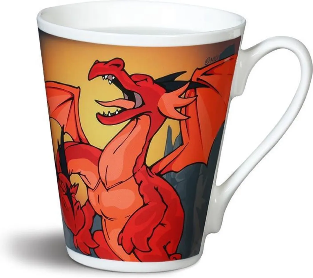 Nici Mok Magic Dragons Junior 300ml - Porselein - Blauw/Rood