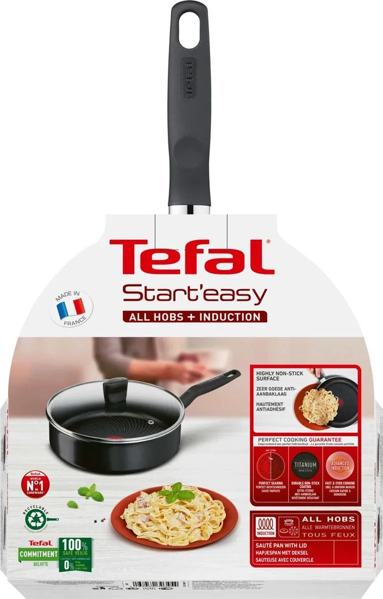 Tefal Start'easy Hapjespan 24cm C2673223 - Zwart - afbeelding 6 van 6