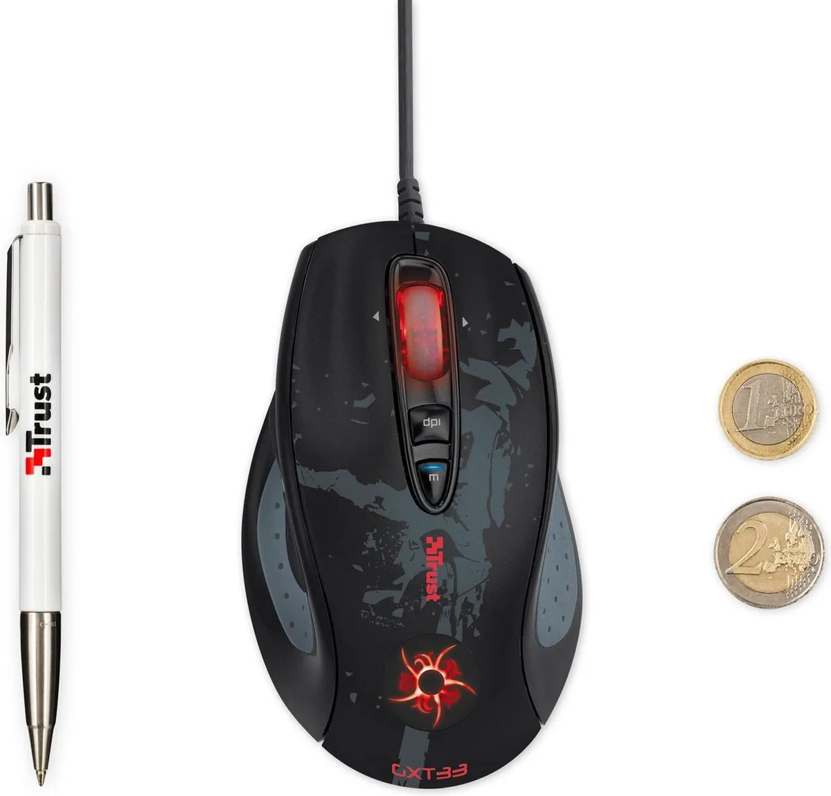 Trust GXT 33 Laser Gaming Muis 18101 - 7 Knoppen - Zwart