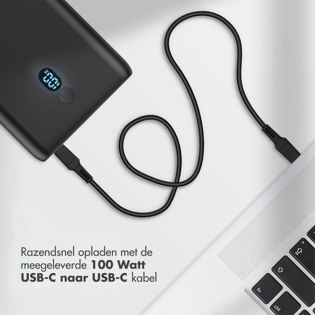 Imoshion Powerbank SH00071861 20000mAh - 100W - 3 Outputs - Zwart