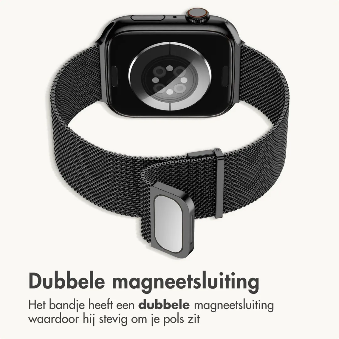 Imoshion Milanees Bandje Apple Watch 44-49mm - Zwart