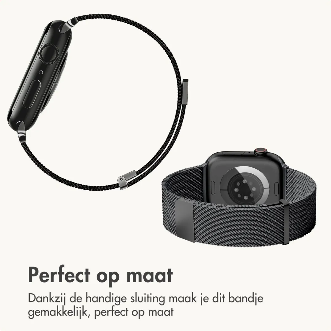 Imoshion Milanees Bandje Apple Watch 44-49mm - Zwart - afbeelding 6 van 6
