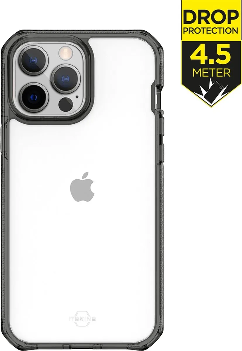 Itskins Supreme Clear iPhone 13 Pro Max Hoesje - Zwart/Transparant