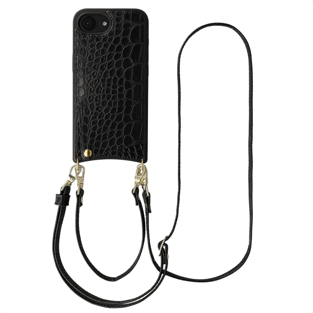 Selencia Hoesje iPhone 16e Croco Backcover