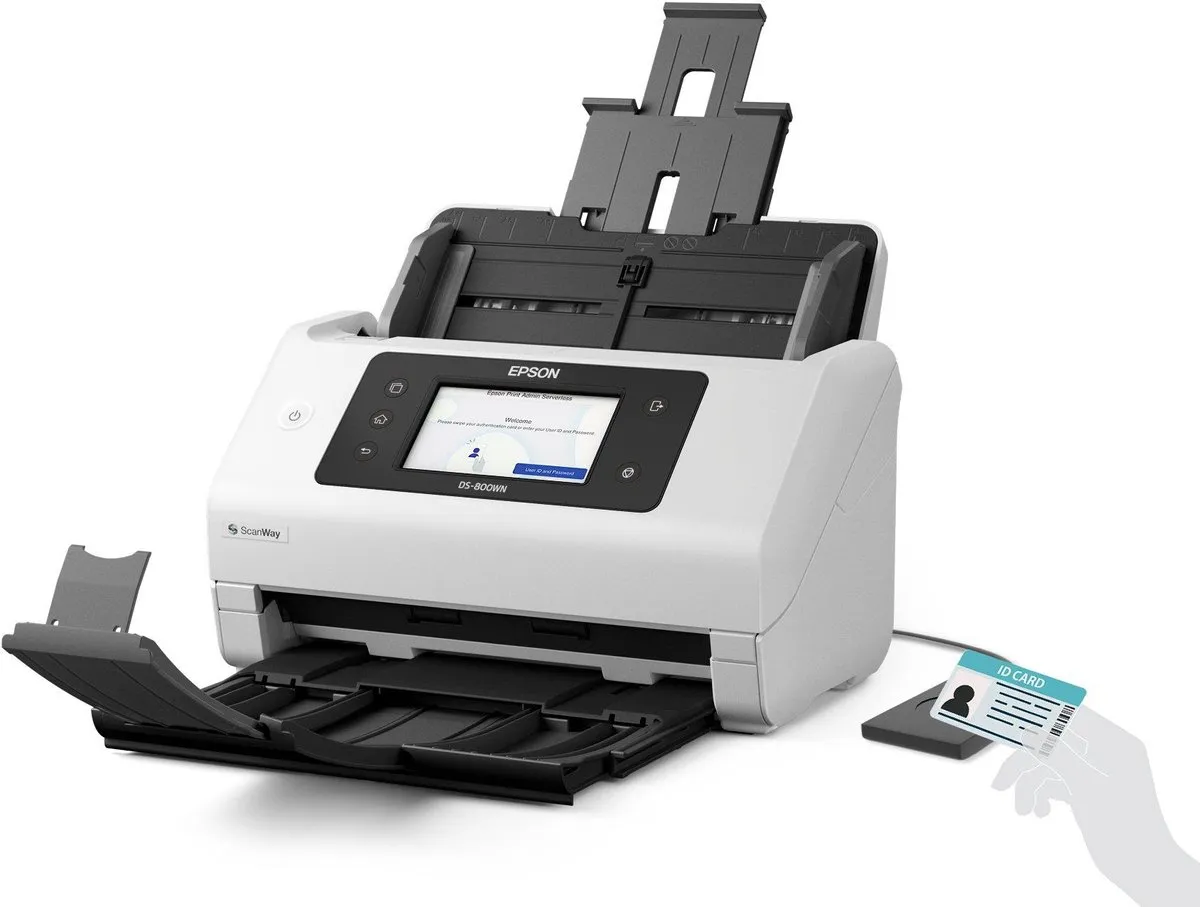 Epson WorkForce DS-800WN Netwerk Scanner - A4 - Wit