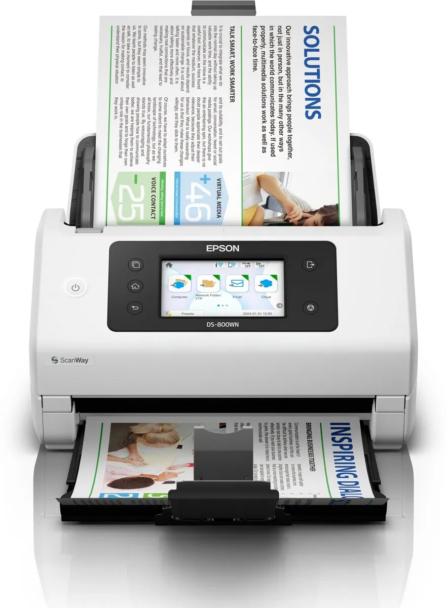 Epson WorkForce DS-800WN Netwerk Scanner - A4 - Wit