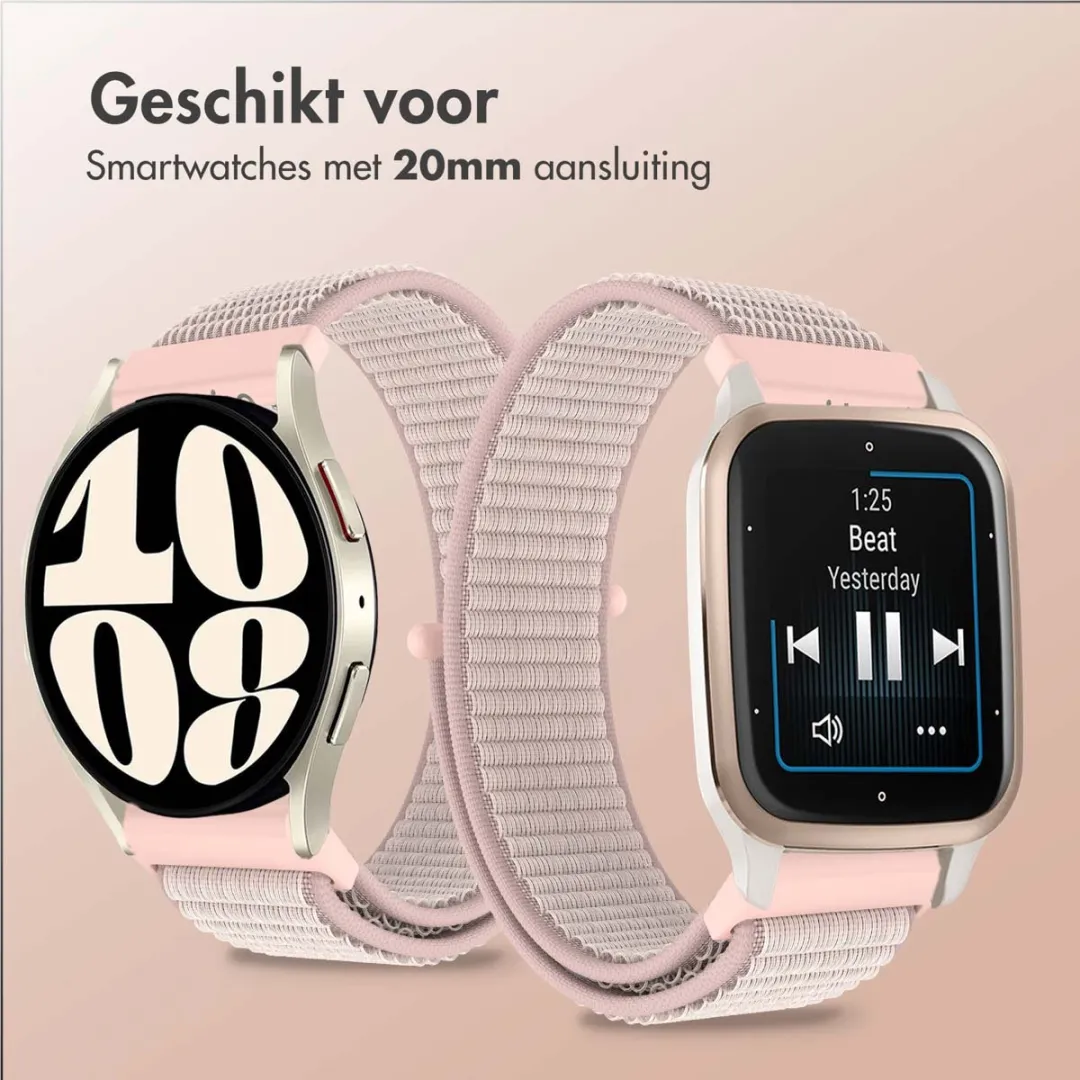 Imoshion Nylon Smartwatchband 20mm - Roze