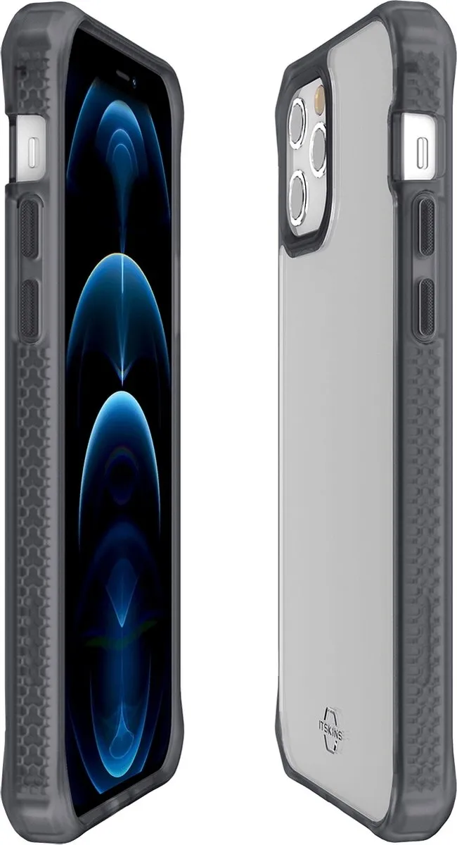 Itskins HybridFrost Hoesje iPhone 12 Pro Max AP4P-HYBMK-BKTR - Zwart