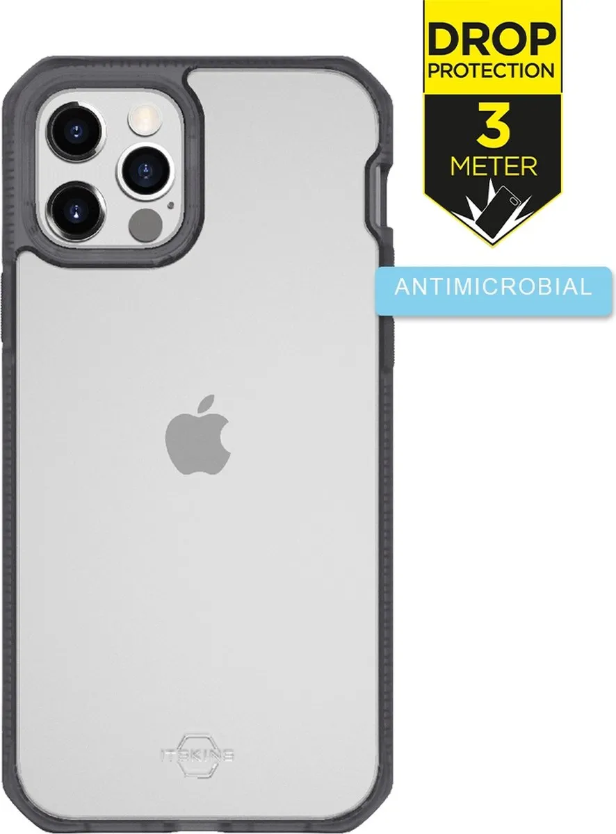 Itskins HybridFrost Hoesje iPhone 12 Pro Max AP4P-HYBMK-BKTR - Zwart