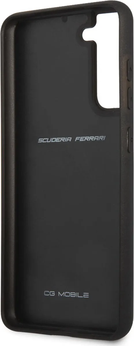 Ferrari Hoesje Samsung Galaxy S21 FE - Effen Zwart Carbon