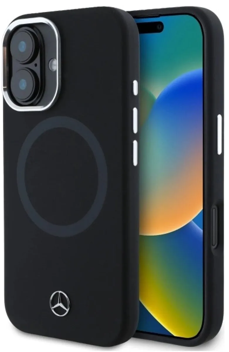 Mercedes Case Siliconen Tonal Logo iPhone 16 6.1