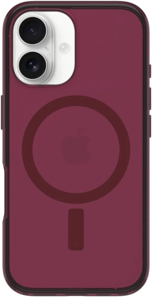OtterBox Symmetry Series Clear MagSafe Hoes iPhone 16 - Rood