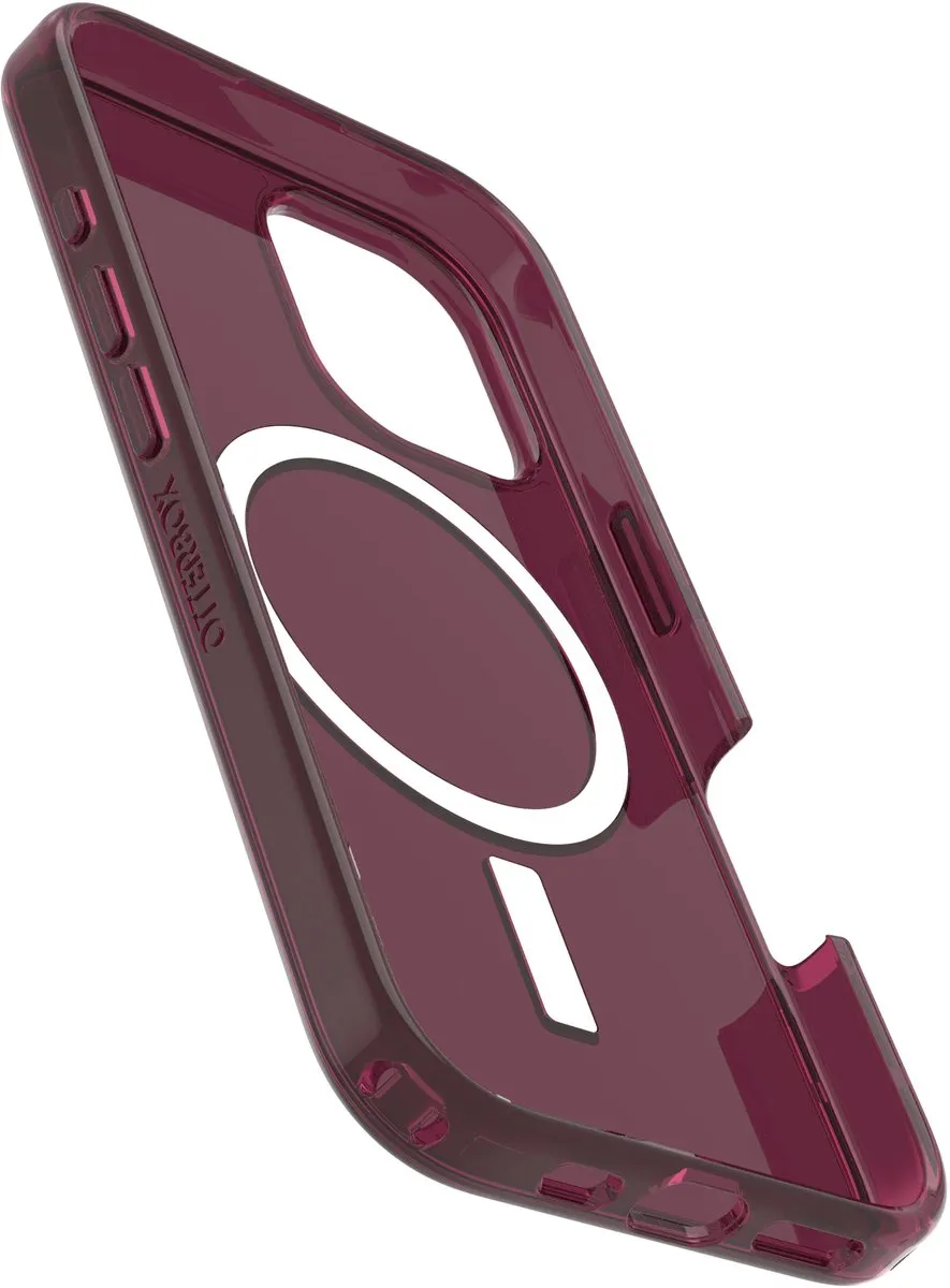 OtterBox Symmetry Series Clear MagSafe Hoes iPhone 16 - Rood