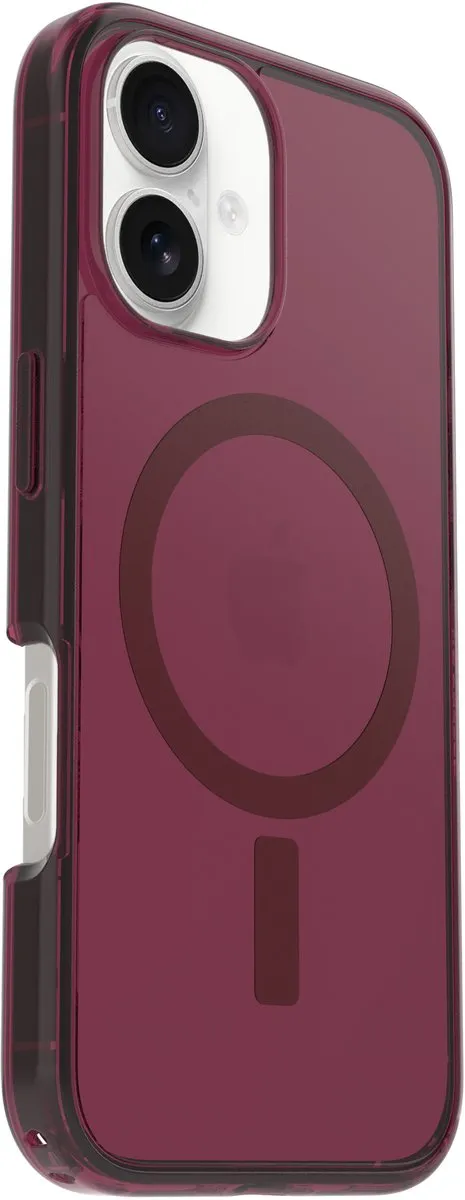 OtterBox Symmetry Series Clear MagSafe Hoes iPhone 16 - Rood