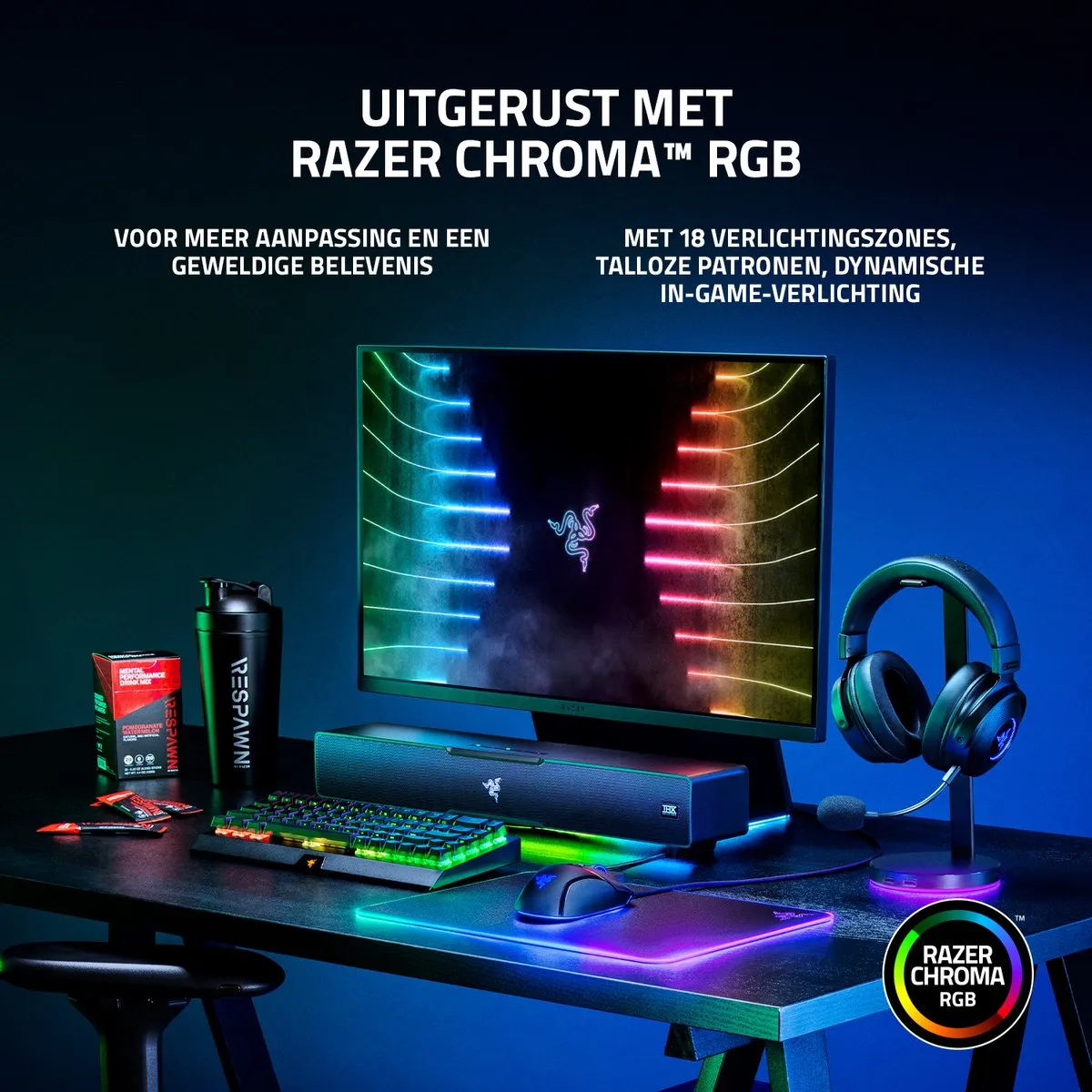 Razer Leviathan V2 Soundbar - 7.1 Surround - RGB - Zwart