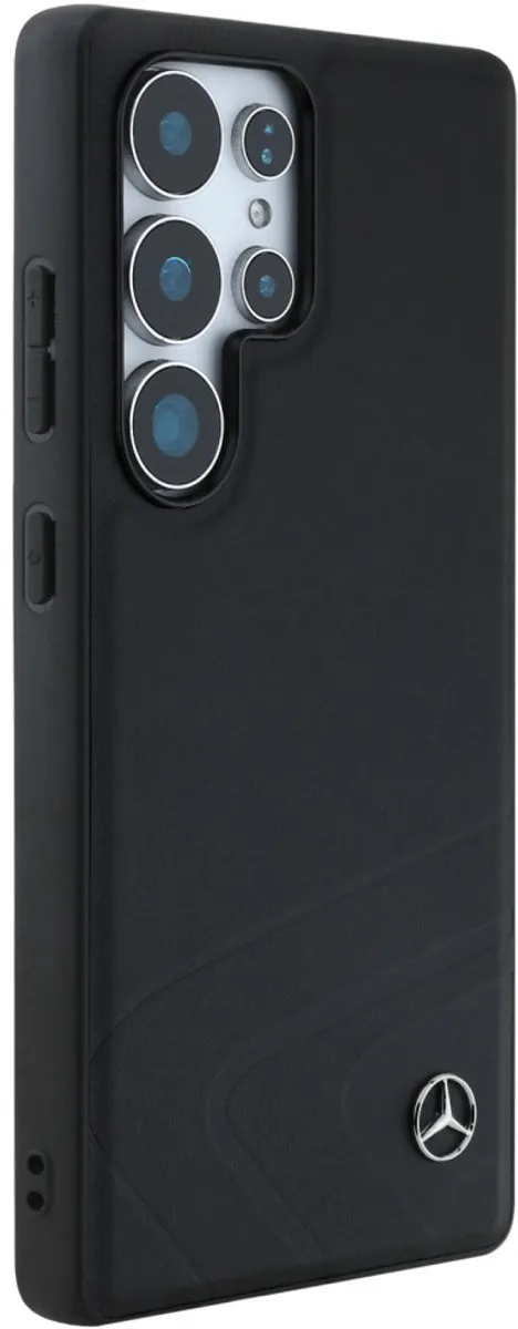 Mercedes Leder Hoesje S25 Ultra - Transparent