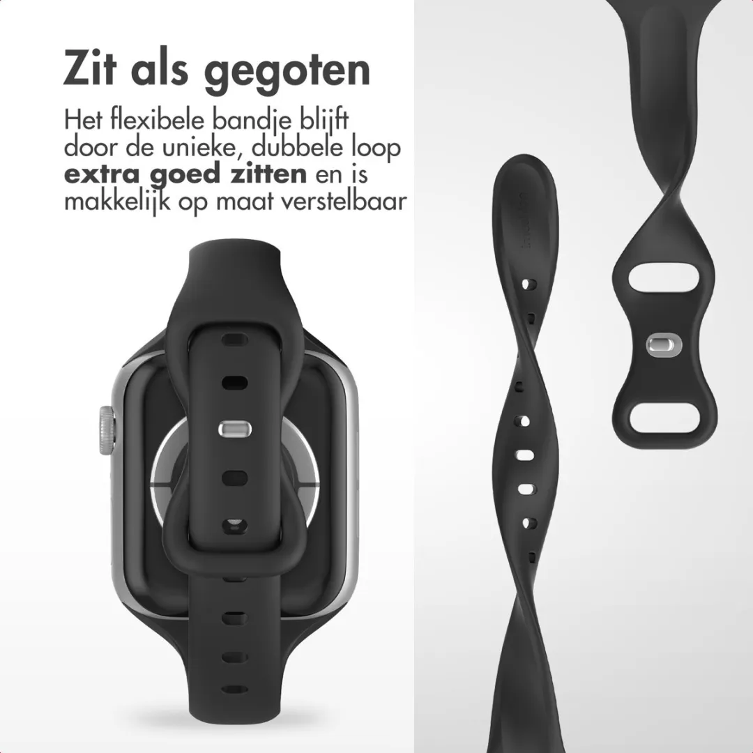 Imoshion Siliconen Bandje Apple Watch 38-42mm - Zwart
