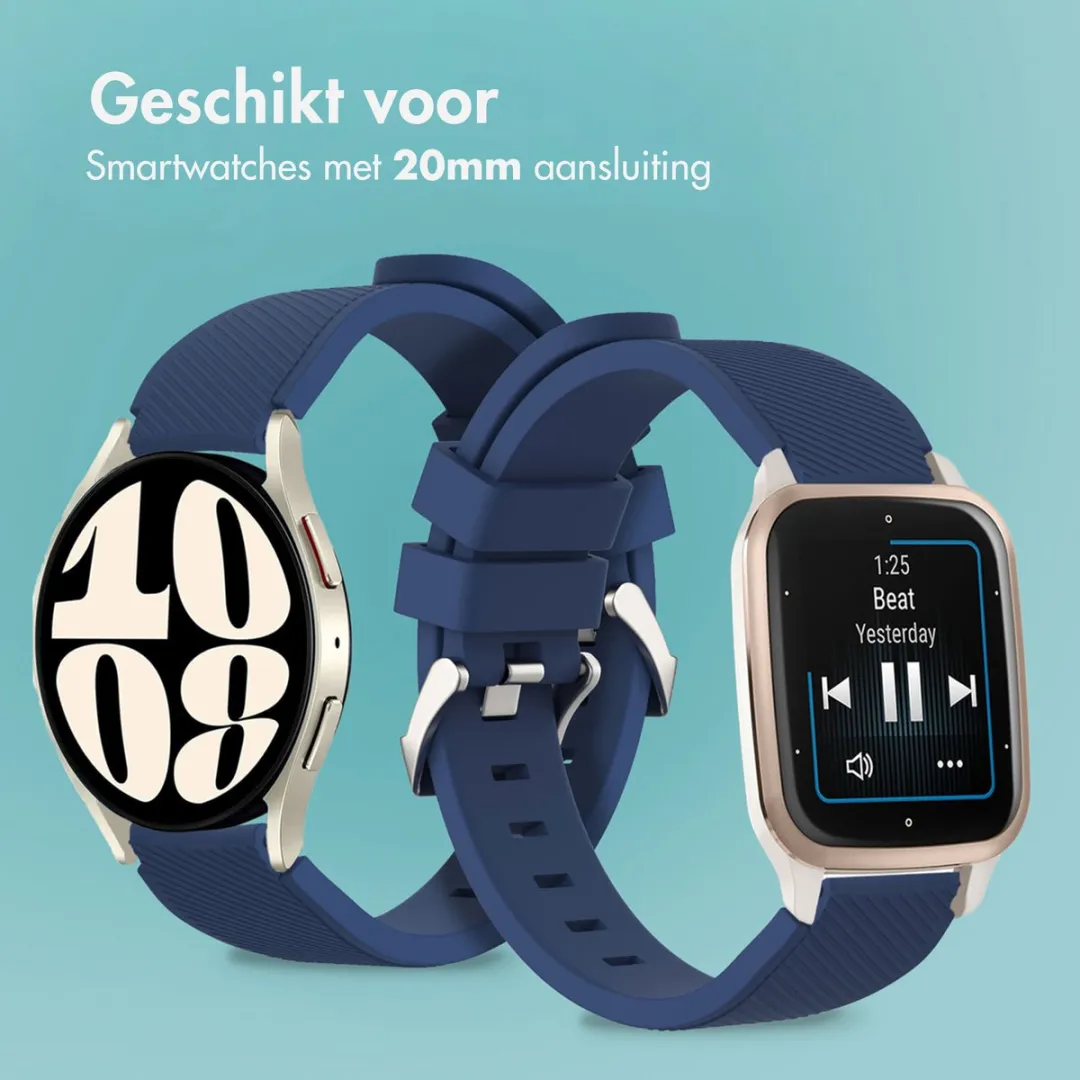 Imoshion Siliconen Smartwatchband 20mm - Donkerblauw