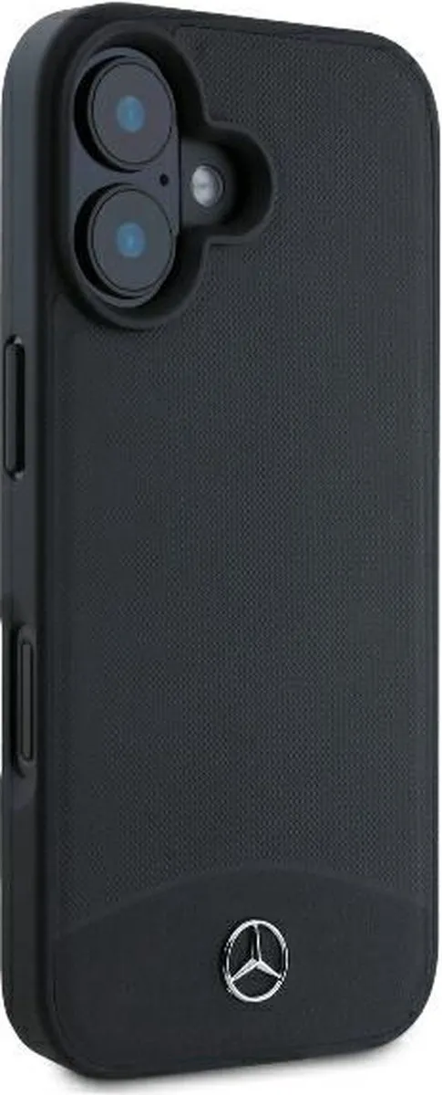 Mercedes-Benz iPhone 16 Textured Backcover - Zwart