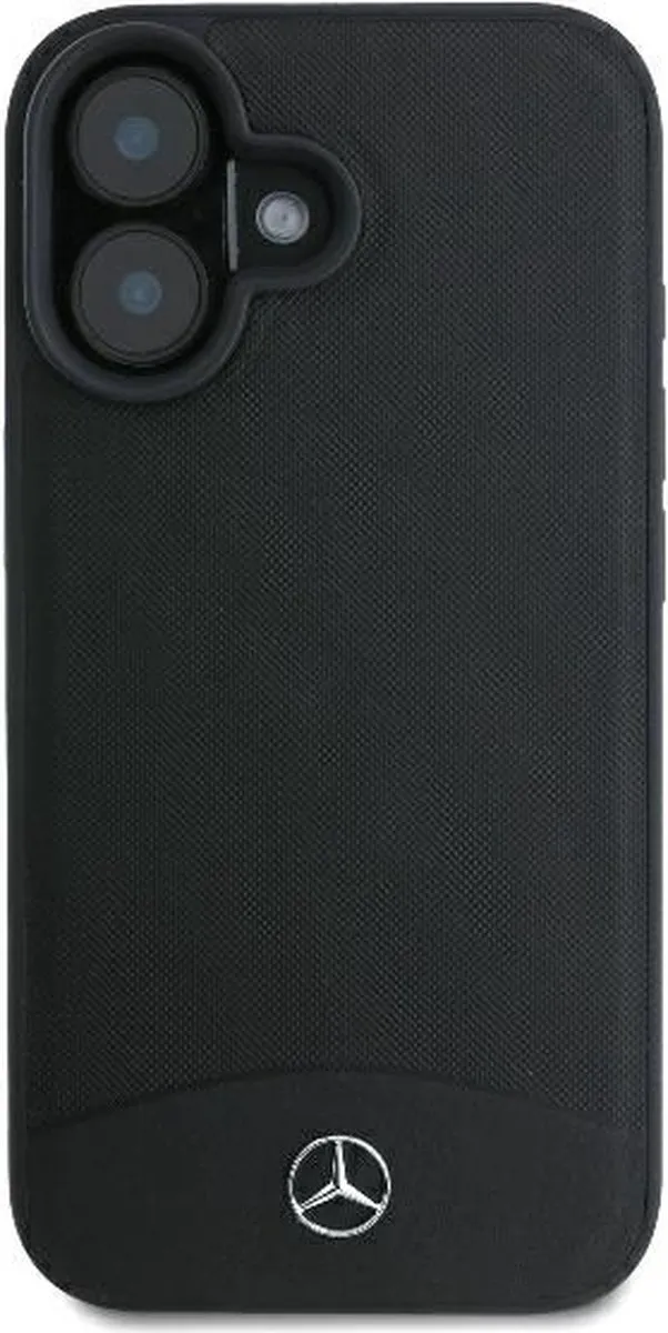 Mercedes-Benz iPhone 16 Textured Backcover - Zwart
