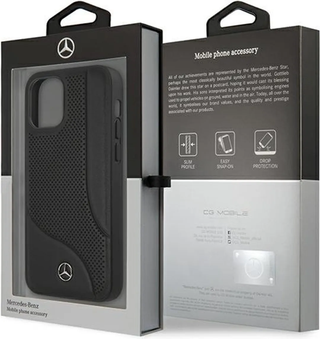 Mercedes MEHCP12SCDOBK iPhone 12 mini Hoesje - Zwart - Leer - afbeelding 6 van 6