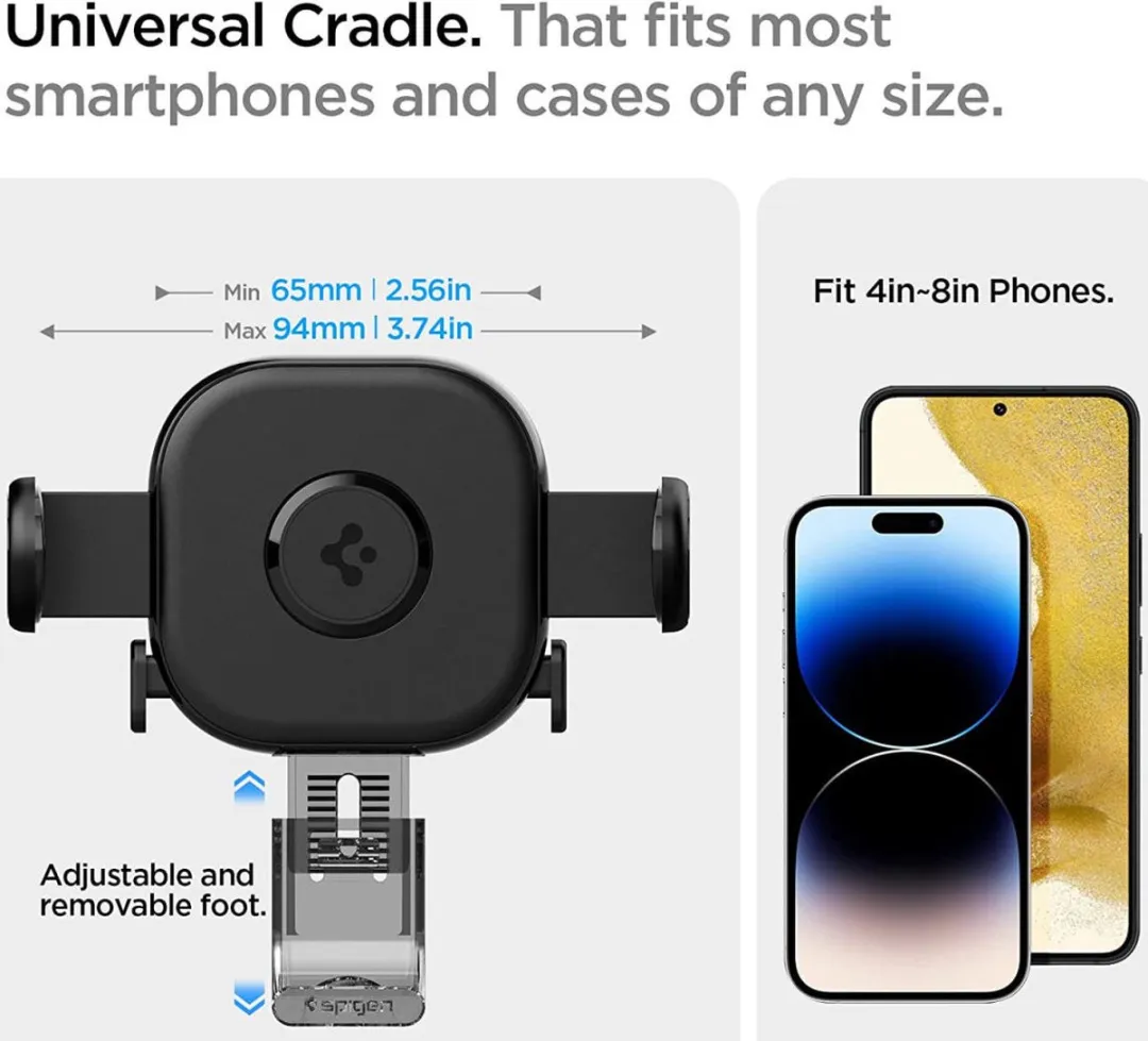 Spigen UTS12 OneTap Ventilatierooster Auto - 360° Draaibaar - Zwart - afbeelding 4 van 6