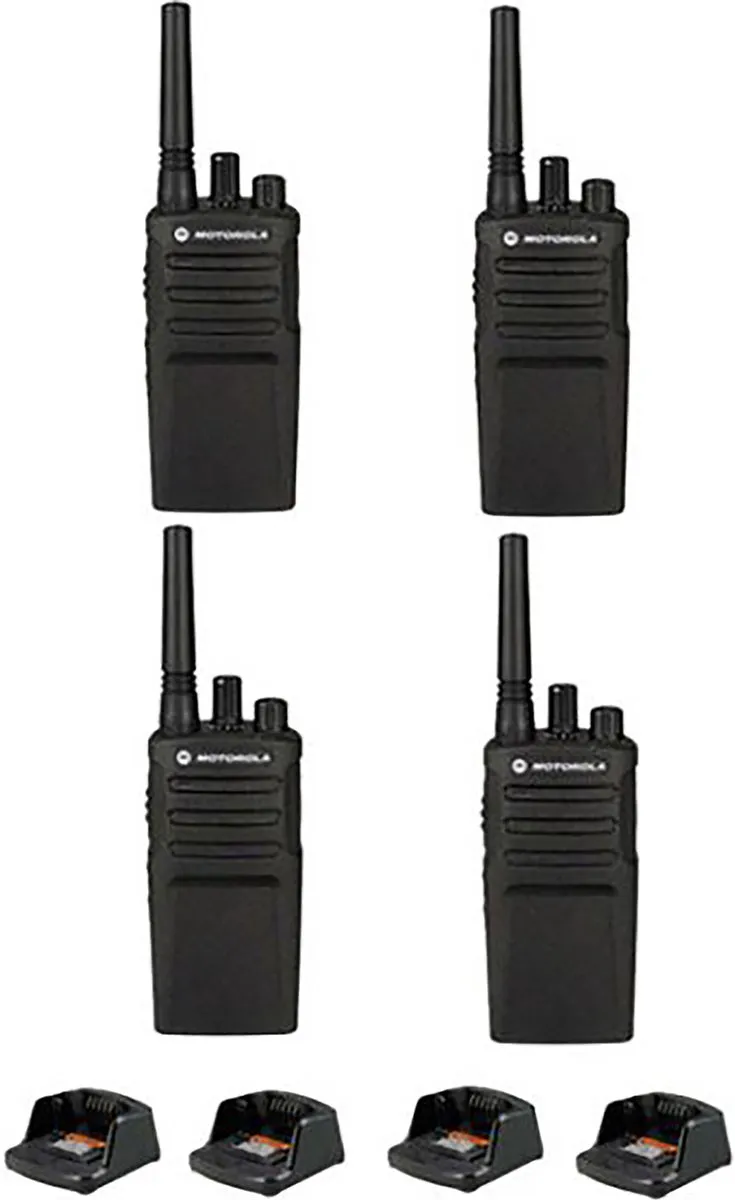 Motorola XT420 Portofoon Set 4 Stuks - Zwart