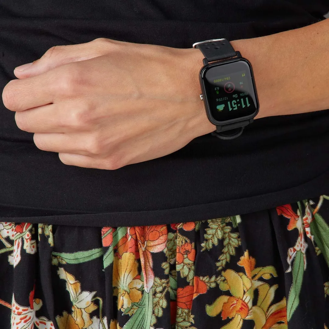 Nedis SmartLife Horloge 1.4" - 120 uur - Zwart