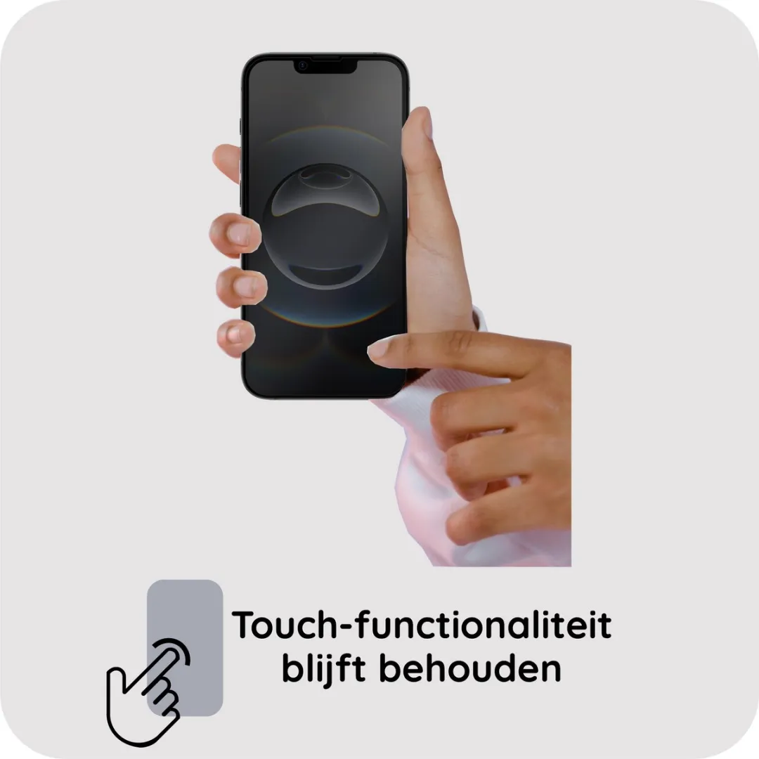 Just in Case Privacy Screenprotector iPhone 17e/16e - Anti-Spy Glas - afbeelding 6 van 6