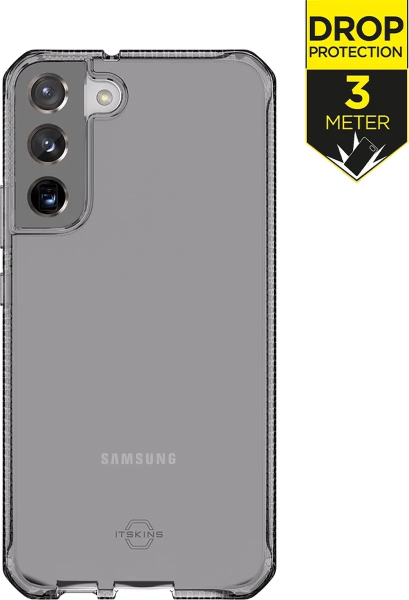 Itskins Spectrum Clear Samsung Galaxy S22 Hoesje - Zwart/Transparant