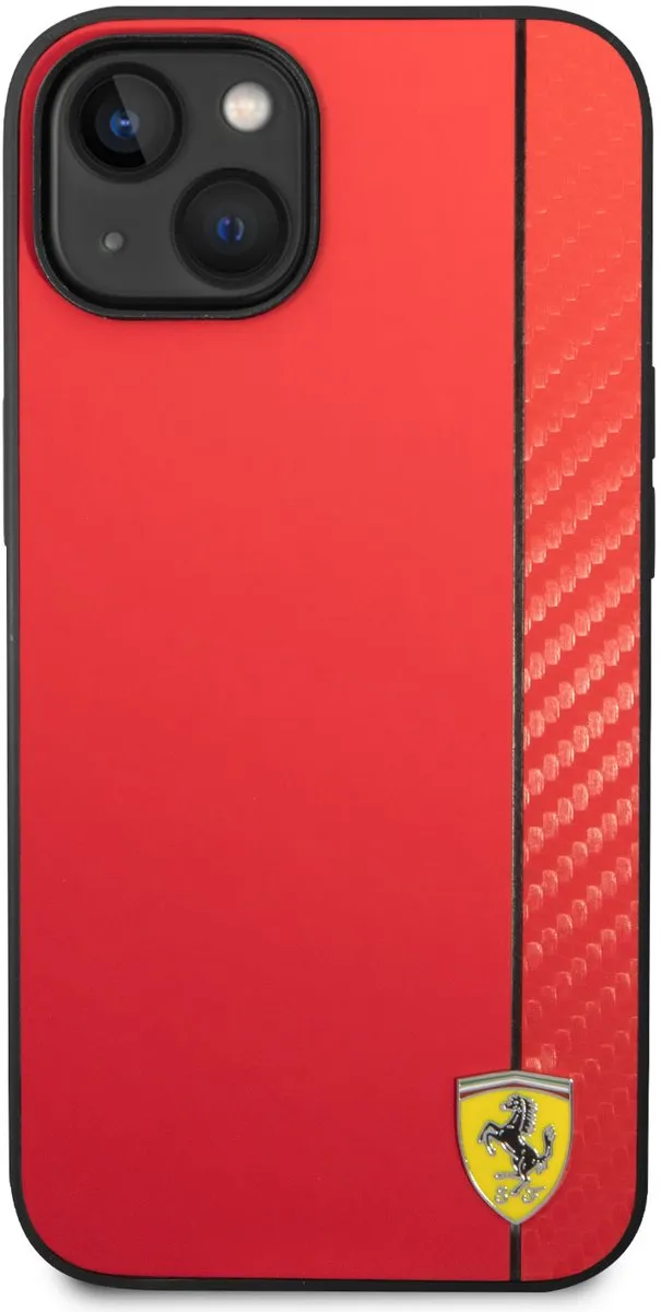 Ferrari Back Cover iPhone 14/15 Plus - Rood