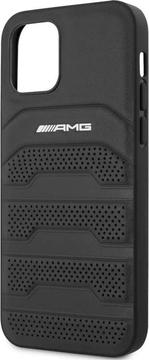 Mercedes-Benz iPhone 12 Mini Hoesje - Effen Zwart - afbeelding 4 van 6