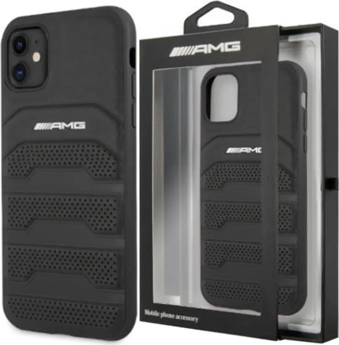 Mercedes-Benz iPhone 12 Mini Hoesje - Effen Zwart - afbeelding 2 van 6